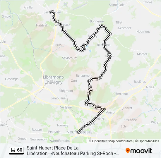 60 Bus Line Map