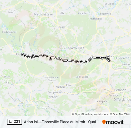 221 Bus Line Map