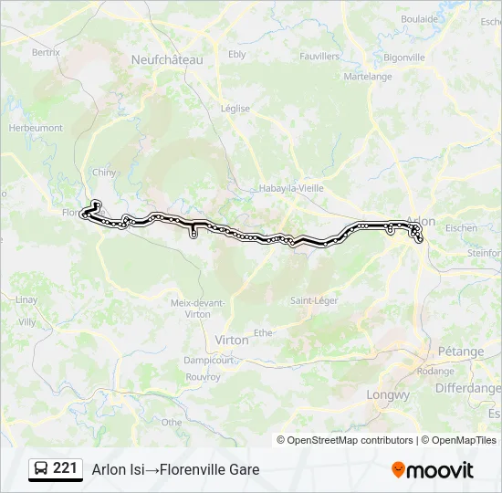 221 Bus Line Map