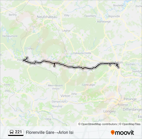 221 Bus Line Map