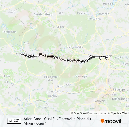 221 Bus Line Map