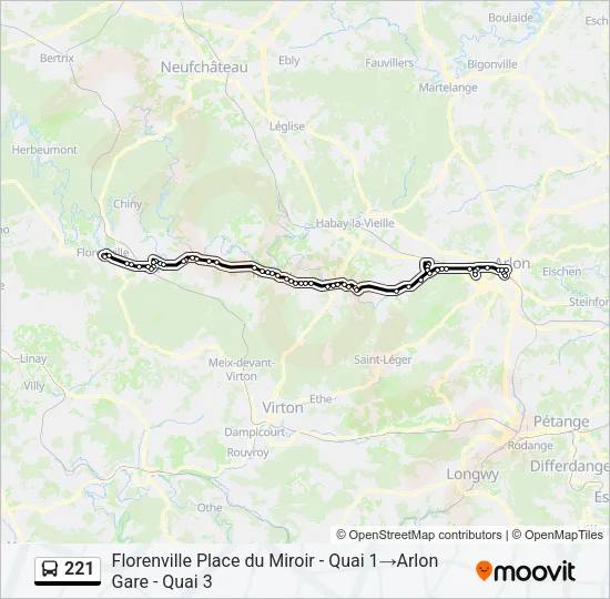 221 Bus Line Map