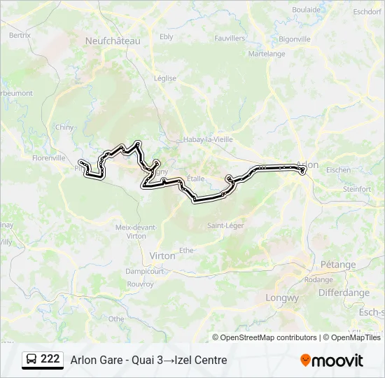 222 Bus Line Map