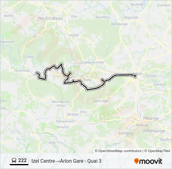 222 Bus Line Map