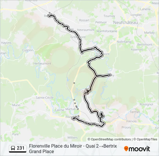 231 Bus Line Map
