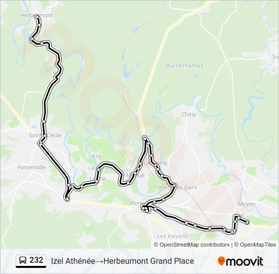232 Bus Line Map