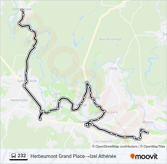 232 bus Line Map