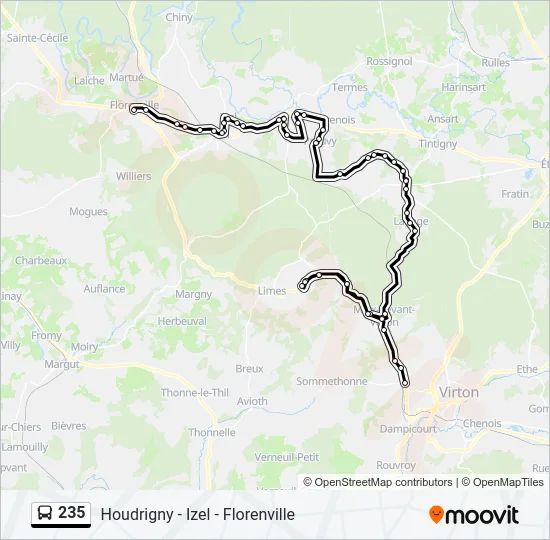 235 Bus Line Map