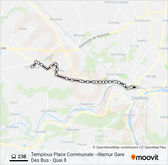 23B Bus Line Map