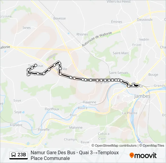 23B Bus Line Map