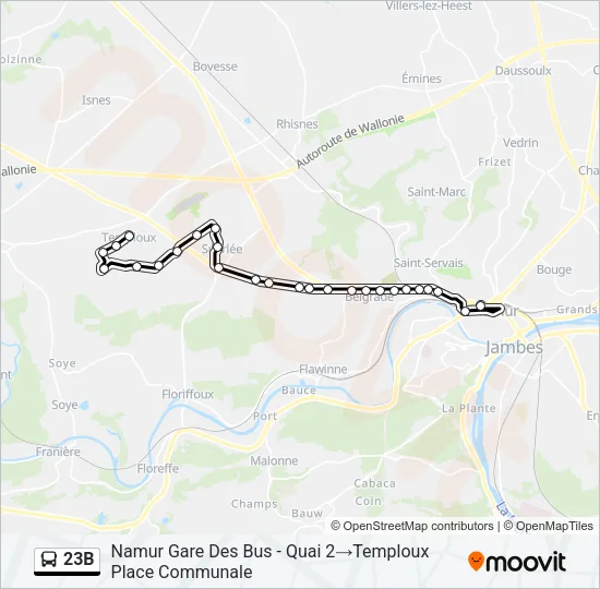 23B Bus Line Map