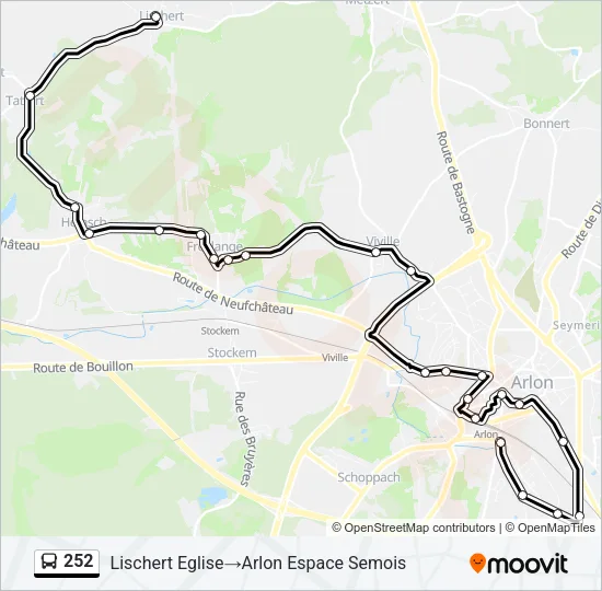 252 Bus Line Map