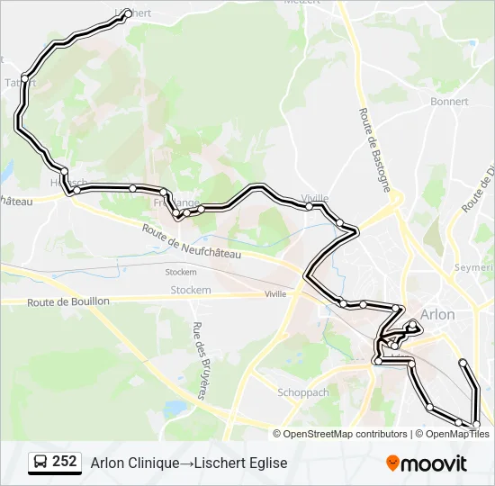 252 Bus Line Map