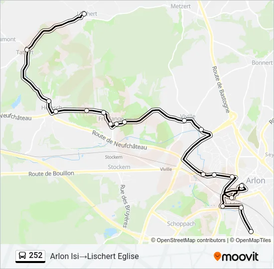 252 Bus Line Map