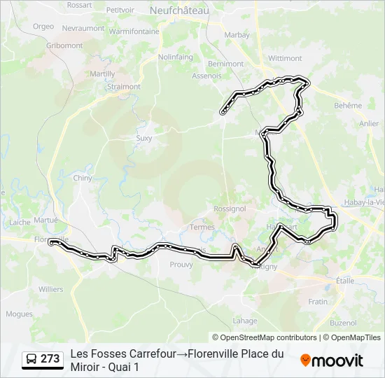 273 Bus Line Map