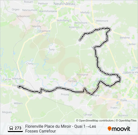 273 Bus Line Map
