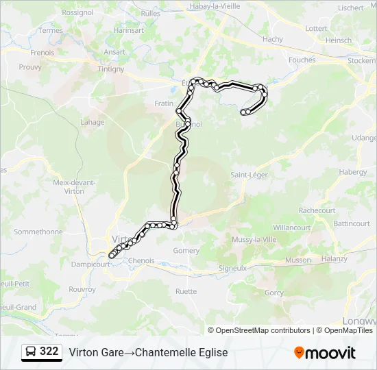 322 Bus Line Map