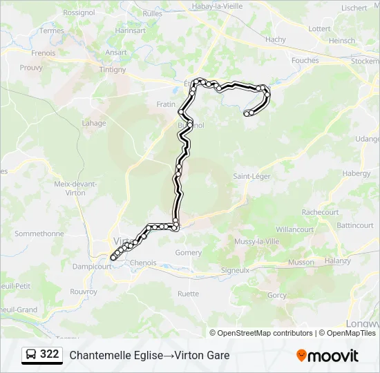 322 Bus Line Map