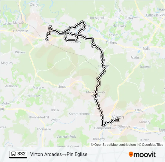 332 Bus Line Map