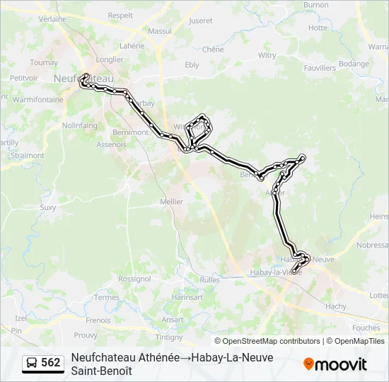 562 Bus Line Map