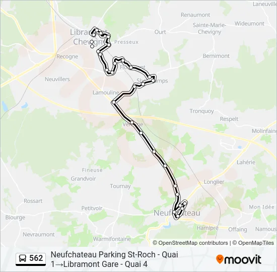 562 Bus Line Map