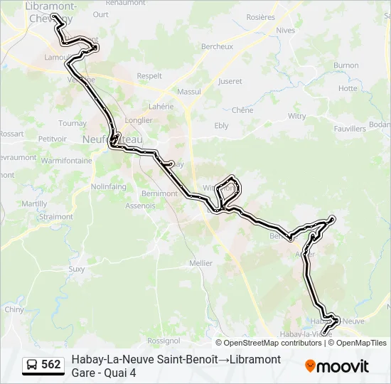 562 Bus Line Map