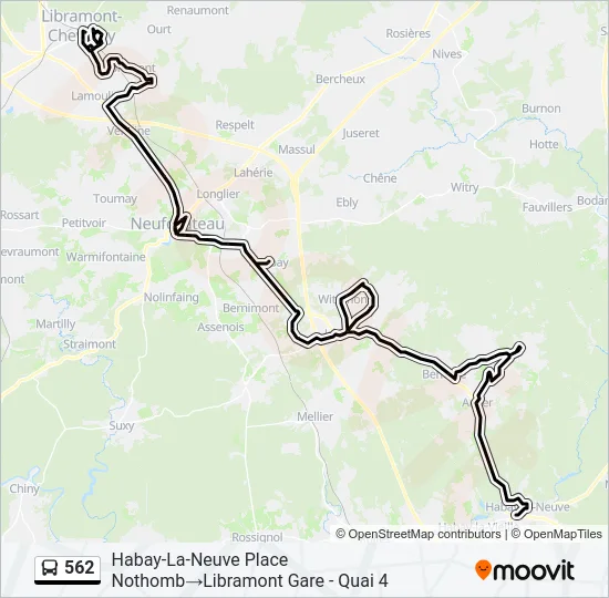 562 Bus Line Map