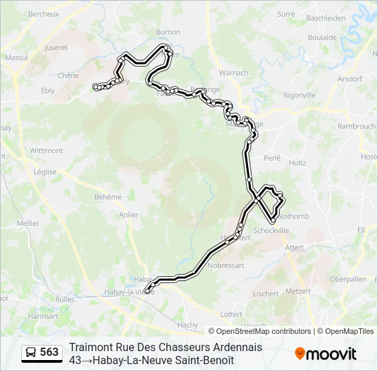 563 Bus Line Map