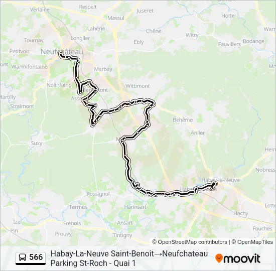 566 Bus Line Map