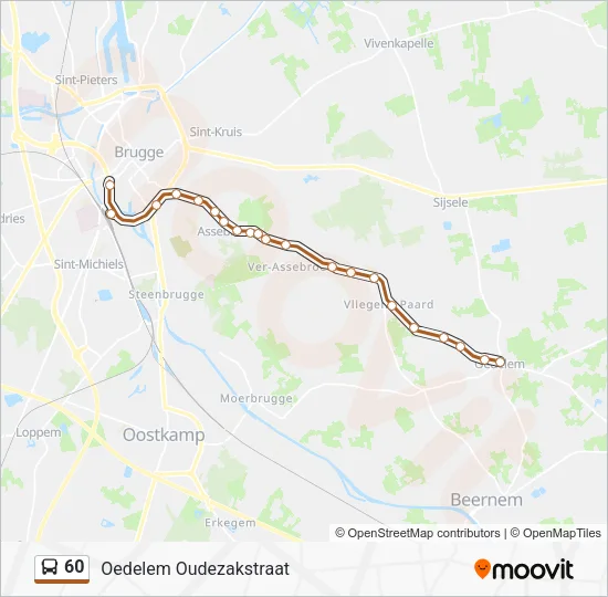 Plan de la ligne 60 de bus