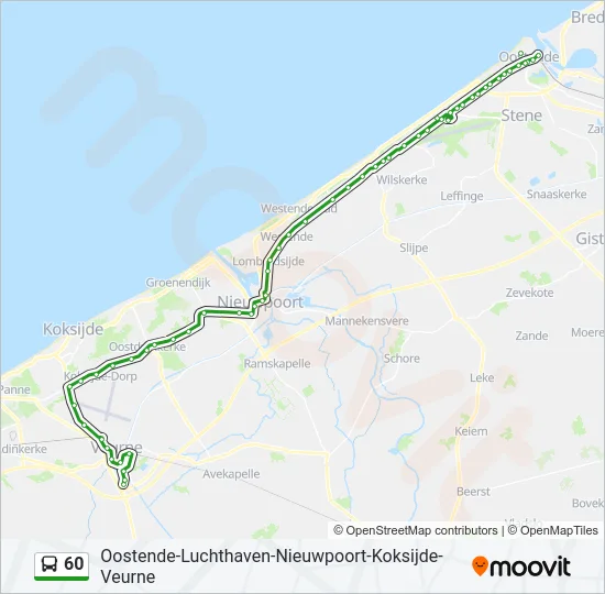 60 Bus Line Map