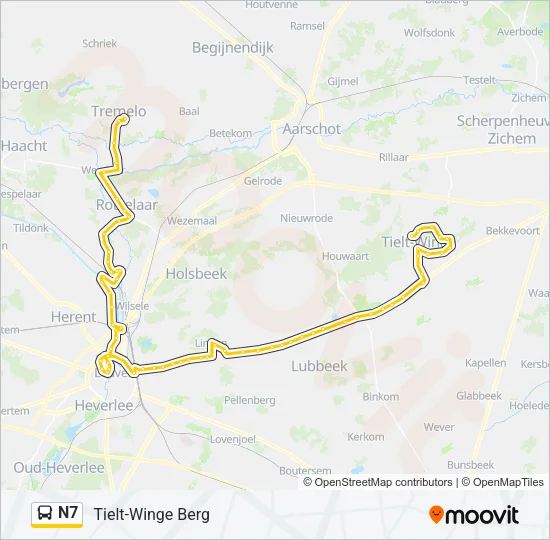 N7 Bus Line Map
