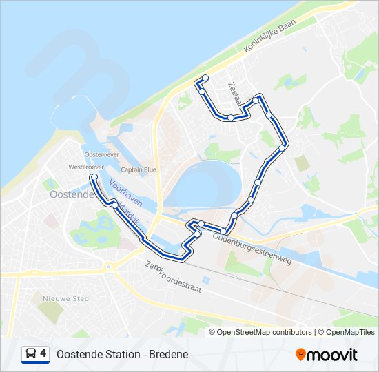 Plan de la ligne 4 de bus