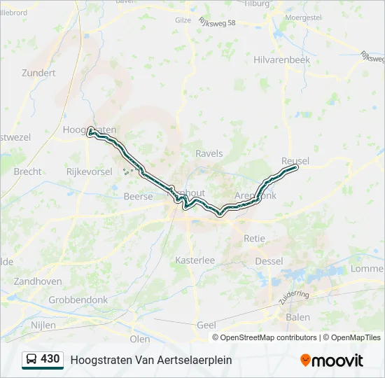 430 Bus Line Map