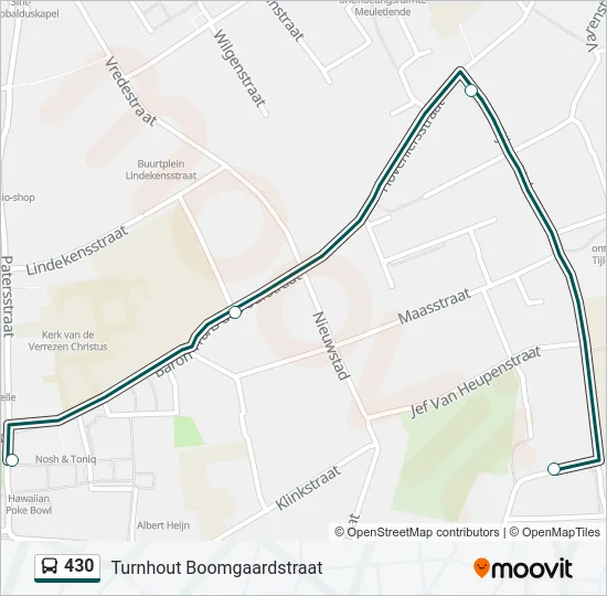 430 Bus Line Map