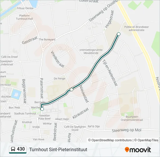 430 Bus Line Map