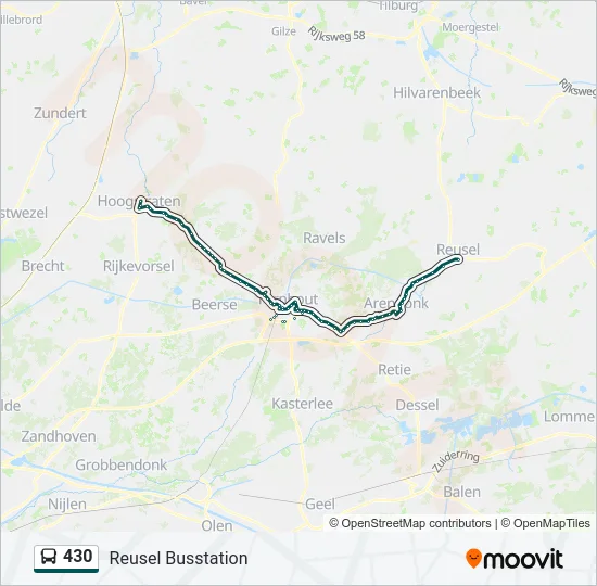 430 Bus Line Map