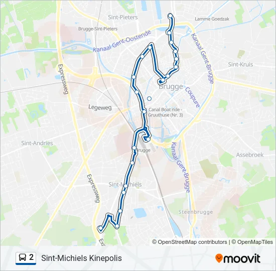2 Bus Line Map