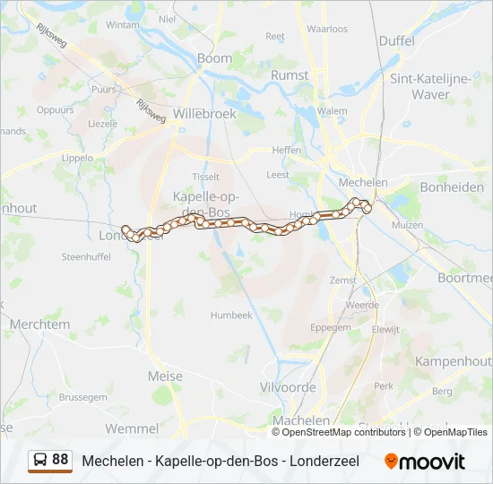 88 Bus Line Map