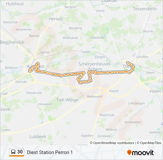 30 Bus Line Map