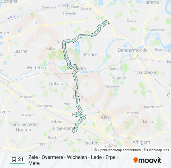 21 Bus Line Map