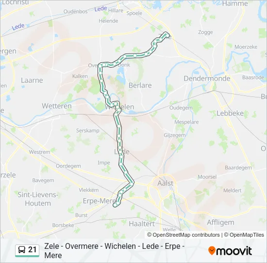 21 Bus Line Map