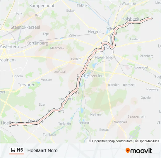 N5 Bus Line Map