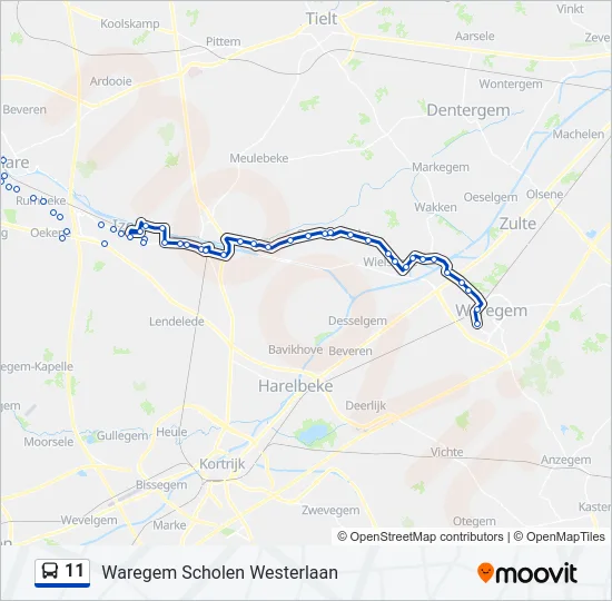 11 Bus Line Map