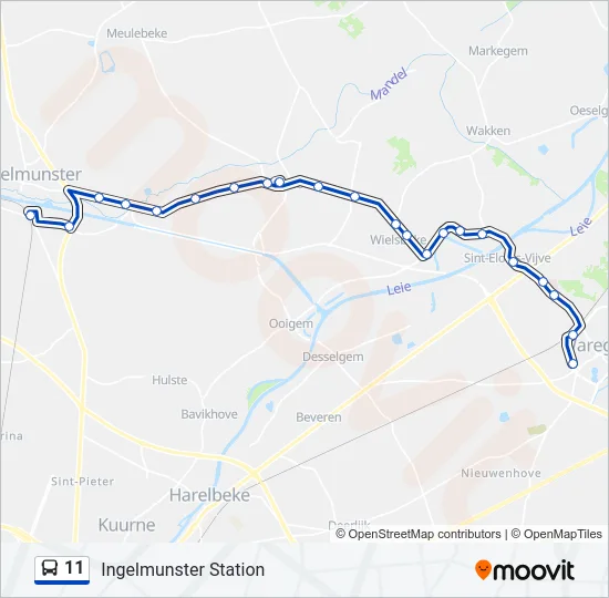 11 Bus Line Map