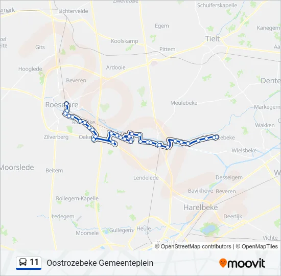 11 Bus Line Map