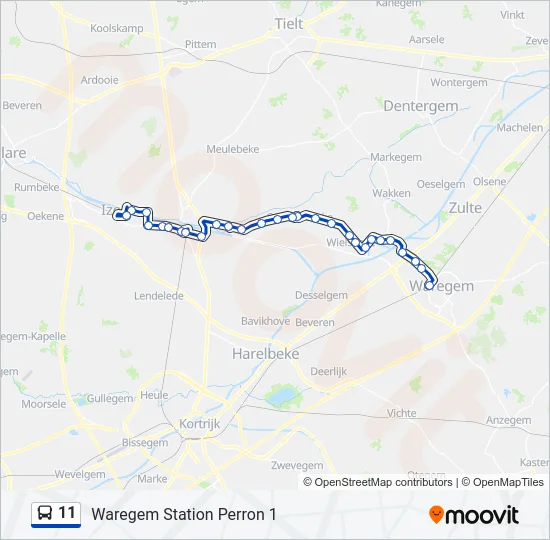 11 Bus Line Map