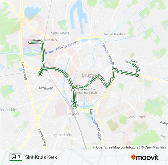 1 Bus Line Map