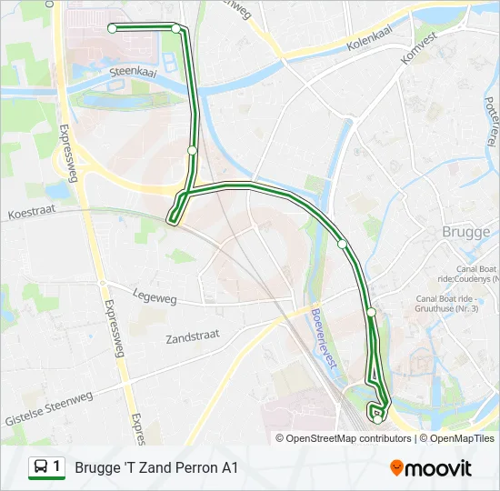 1 Bus Line Map