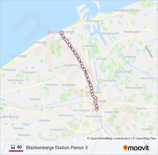 Plan de la ligne 40 de bus